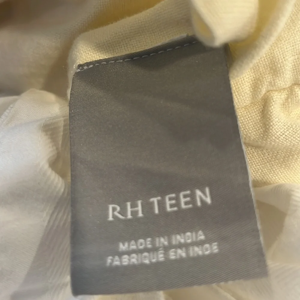 Restoration Hardware teen linen duvet cover and sham